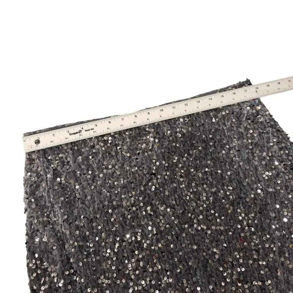 Madden NYC silver sequin maxi skirt  size XL, elastic waistband